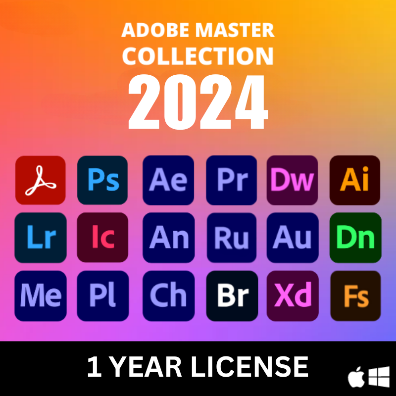 ADOBE MASTER COLLECTION 2024 | WINDOWS & MAC | 100GB CLOUD STORAGE