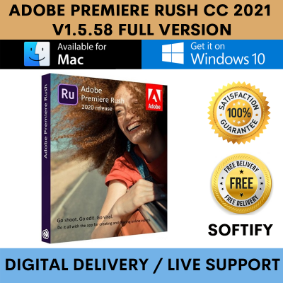 Adobe Premiere Rush | Windows & Mac | Full Version | Lifetime Activation